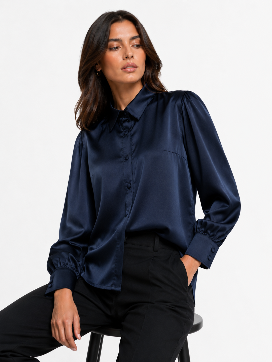 Camisa Satin Elegance Premium