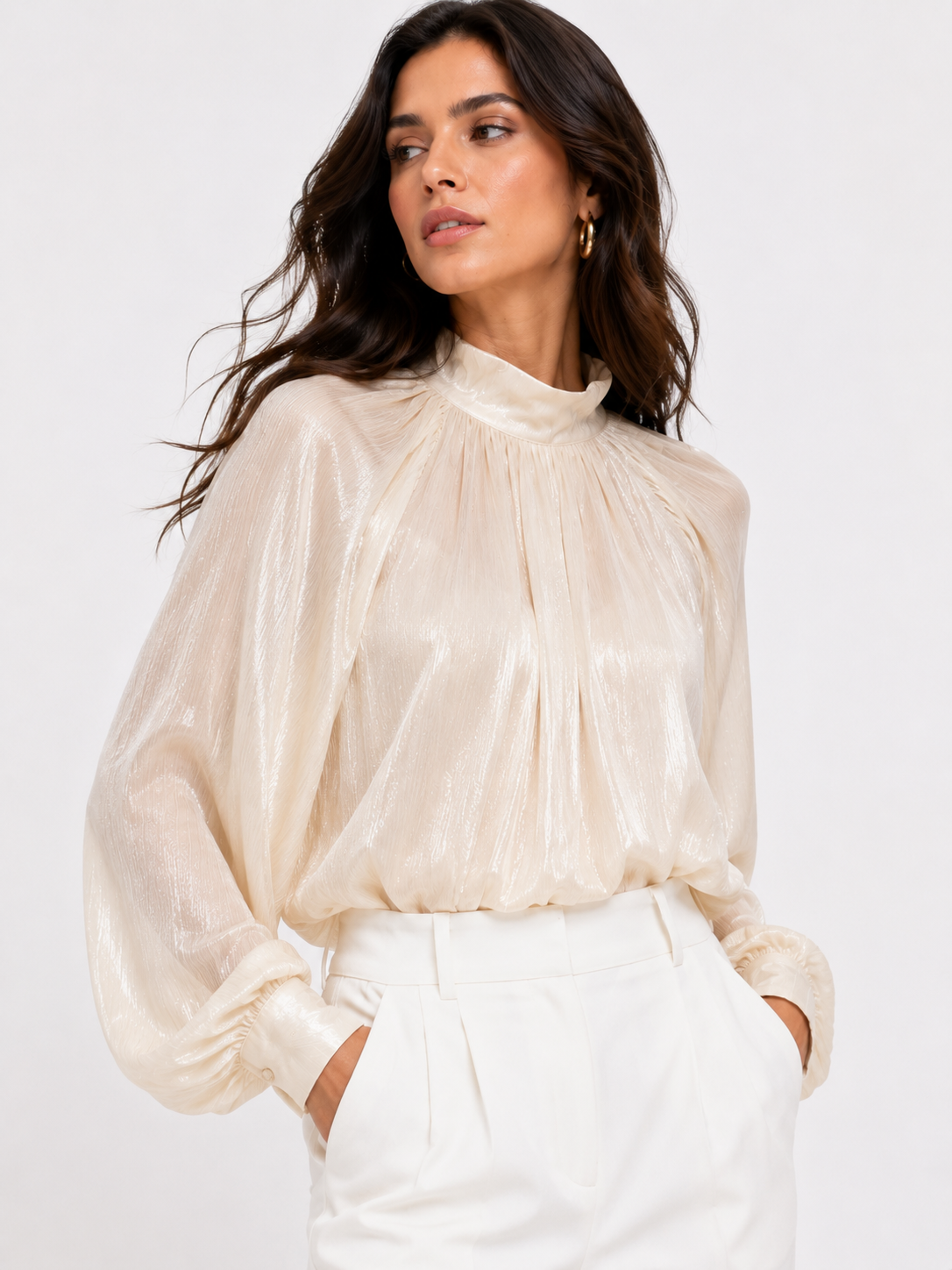 Blusa Social Chiffon Glow Premium