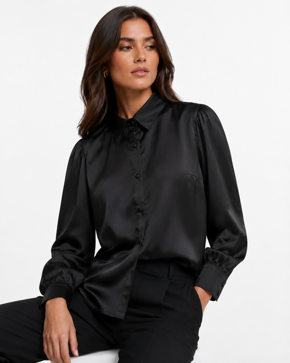 Camisa Satin Elegance Premium