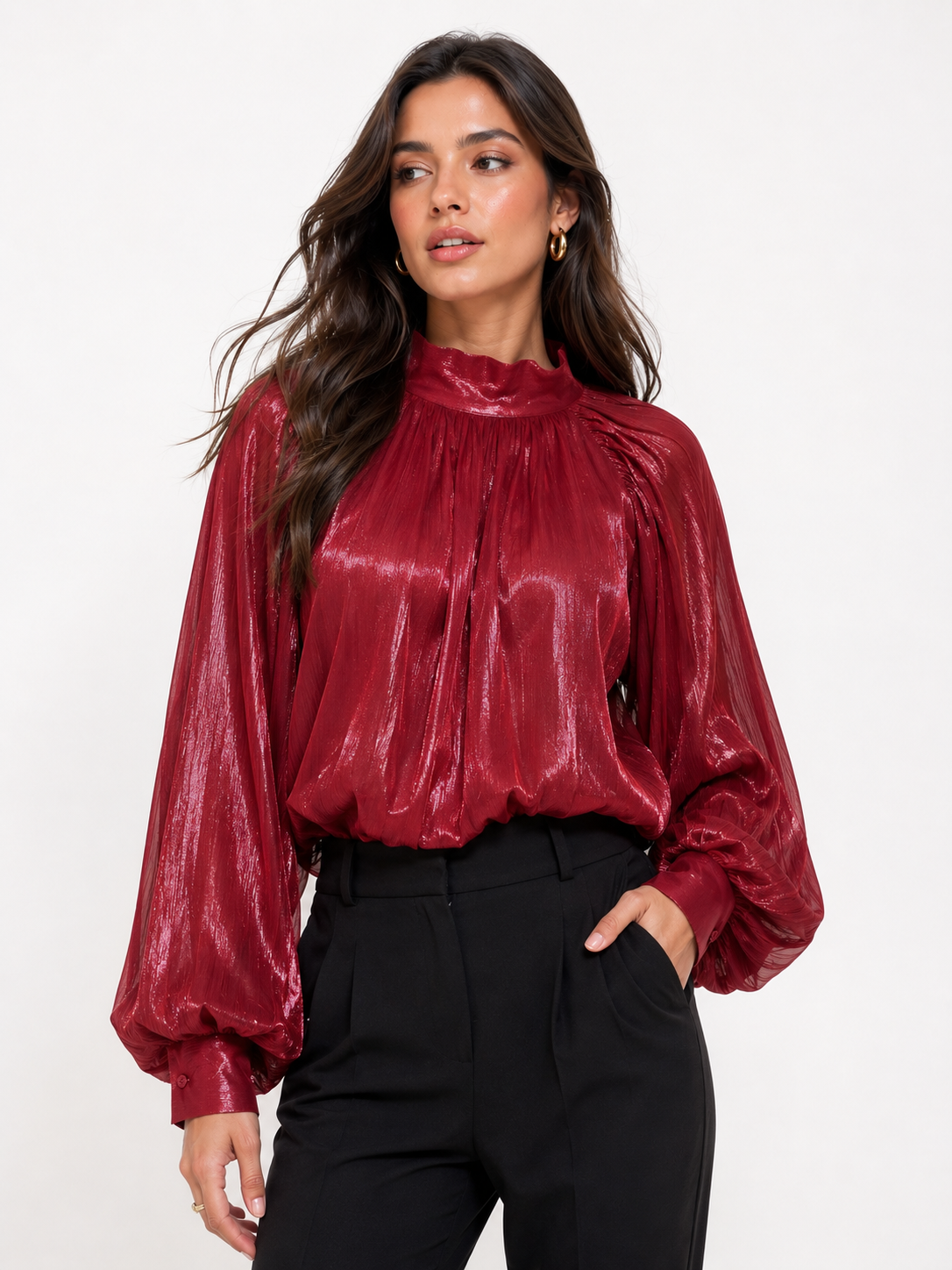 Blusa Social Chiffon Glow Premium