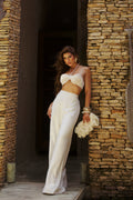 Conjunto Calça e Top Trança - Branco