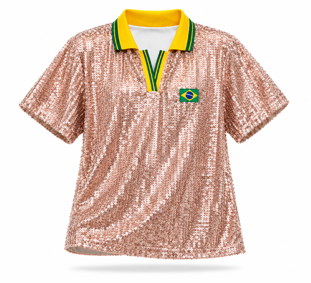 Blusa Paetê Copa Glam - Rose Gold