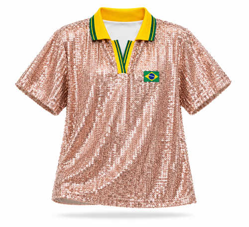 Blusa Paetê Copa Glam - Rose Gold