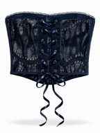 Cropped Corset Black Lace - Preto