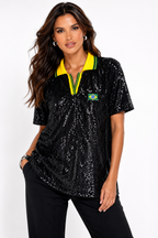 Blusa Paetê Copa Glam - Preto