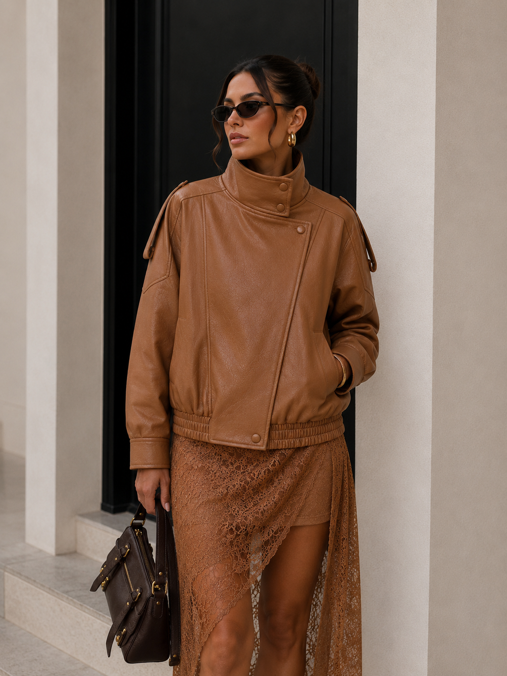 Jaqueta Bordeaux Luxe Oversized