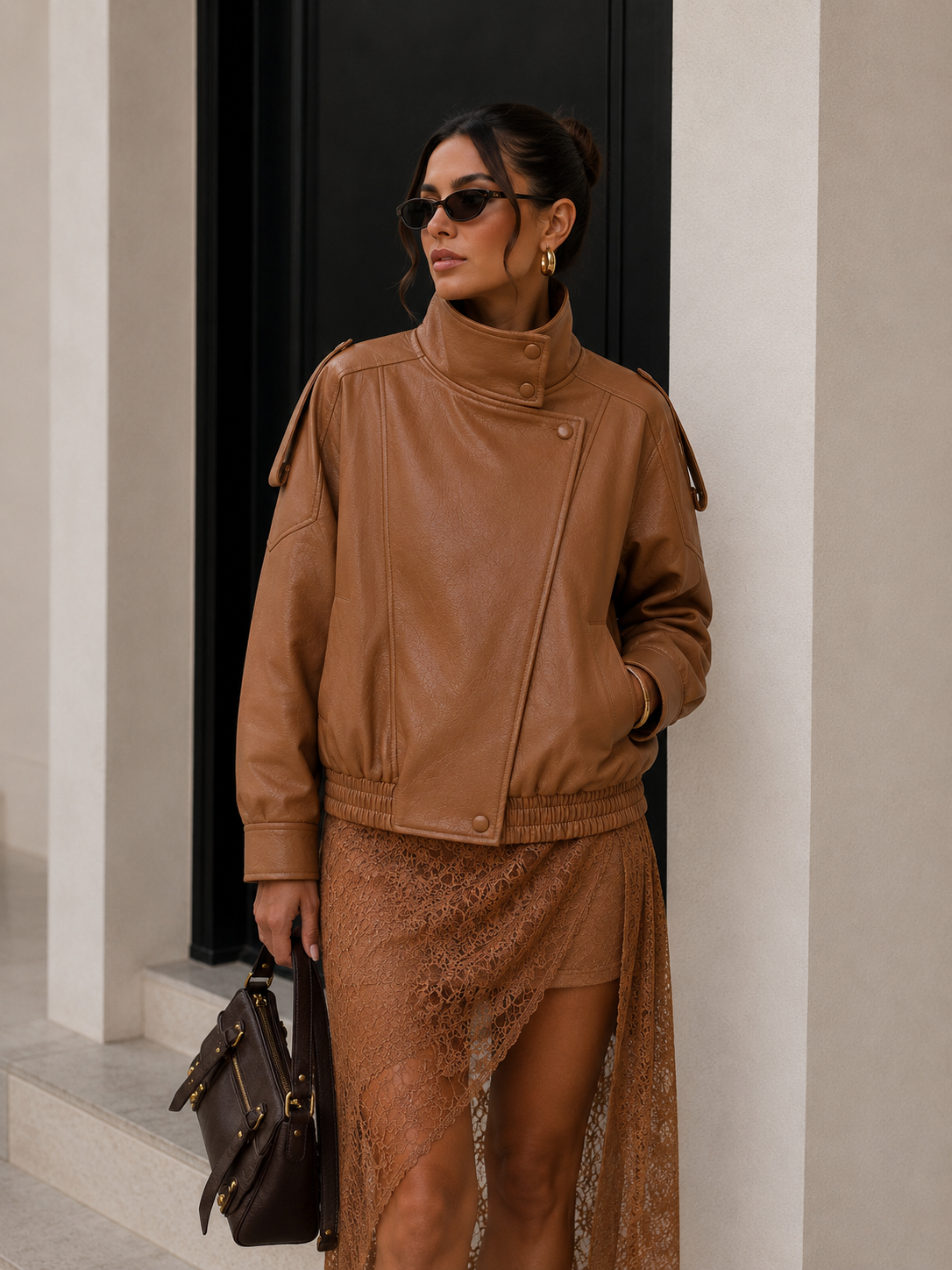 Jaqueta Bordeaux Luxe Oversized