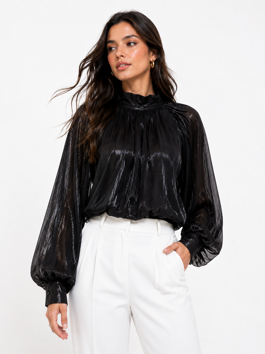 Blusa Social Chiffon Glow Premium