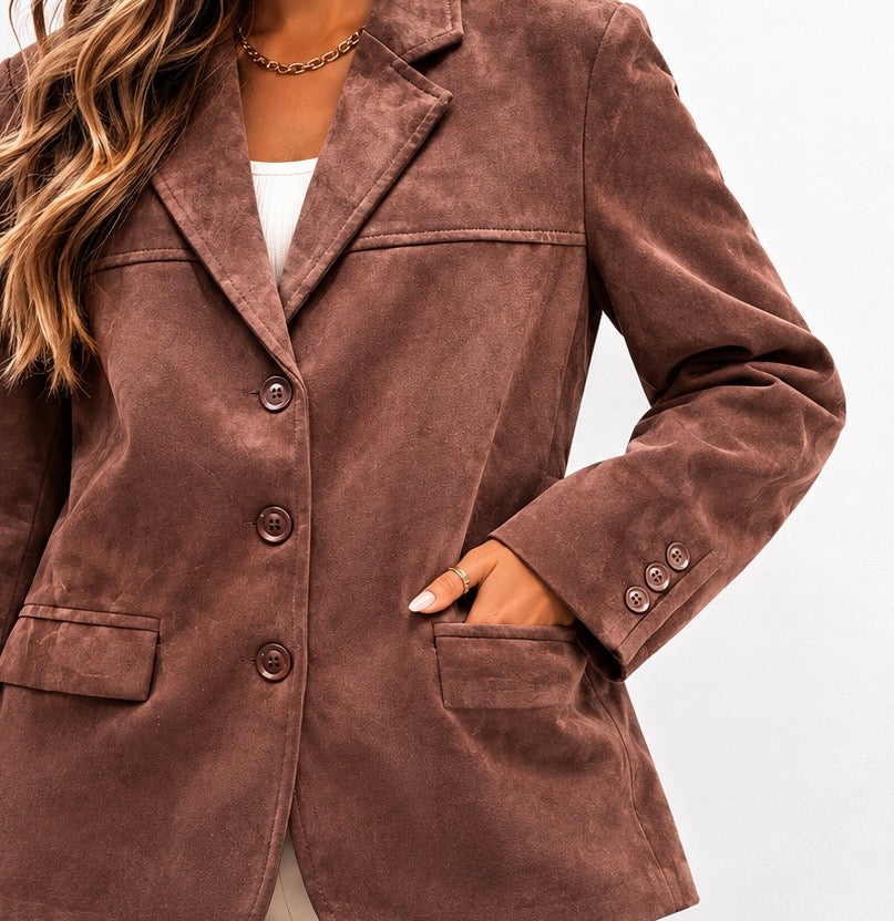 Blazer Suede Essence - Marrom