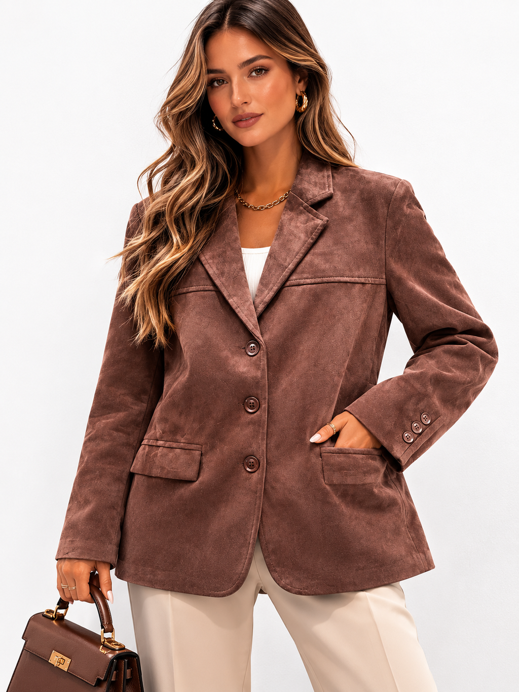 Blazer Suede Essence - Marrom