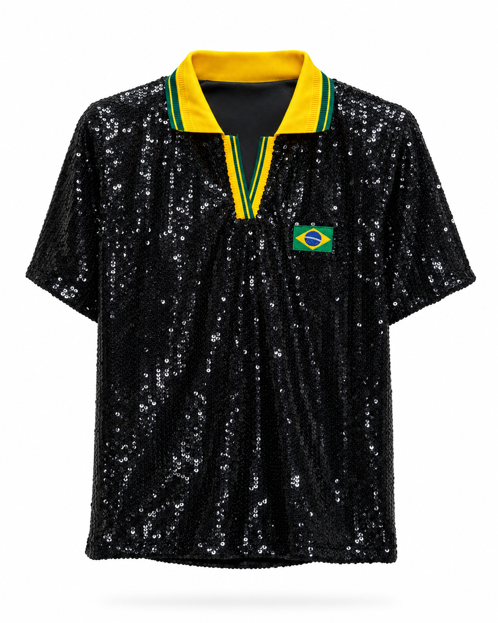 Blusa Paetê Copa Glam - Preto