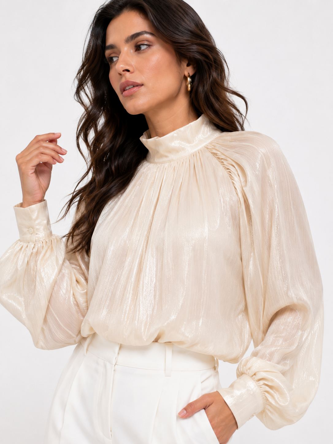 Blusa Social Chiffon Glow Premium