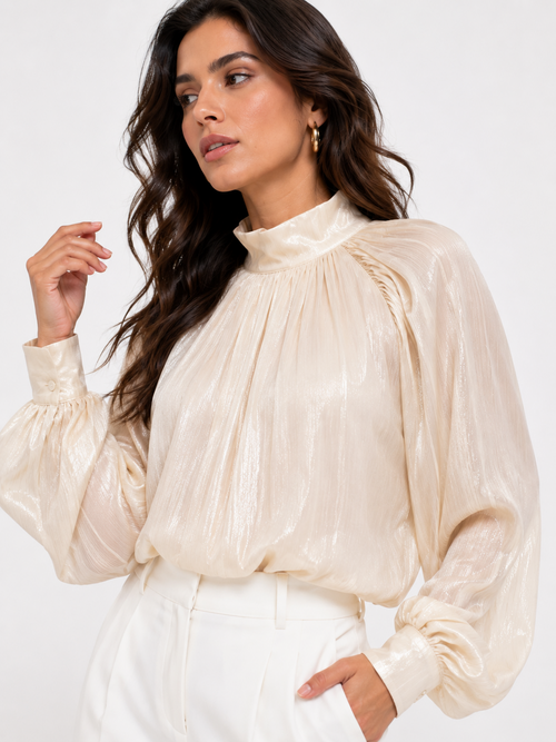 Blusa Social Chiffon Glow Premium