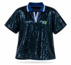 Blusa Paetê Copa Glam - Azul Escuro