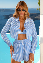 Conjunto Dolce Listrado - Azul