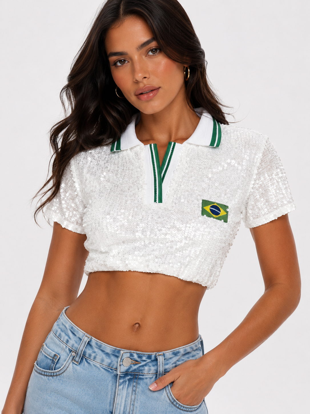 Blusa Brasil Seleção Glow - Branco