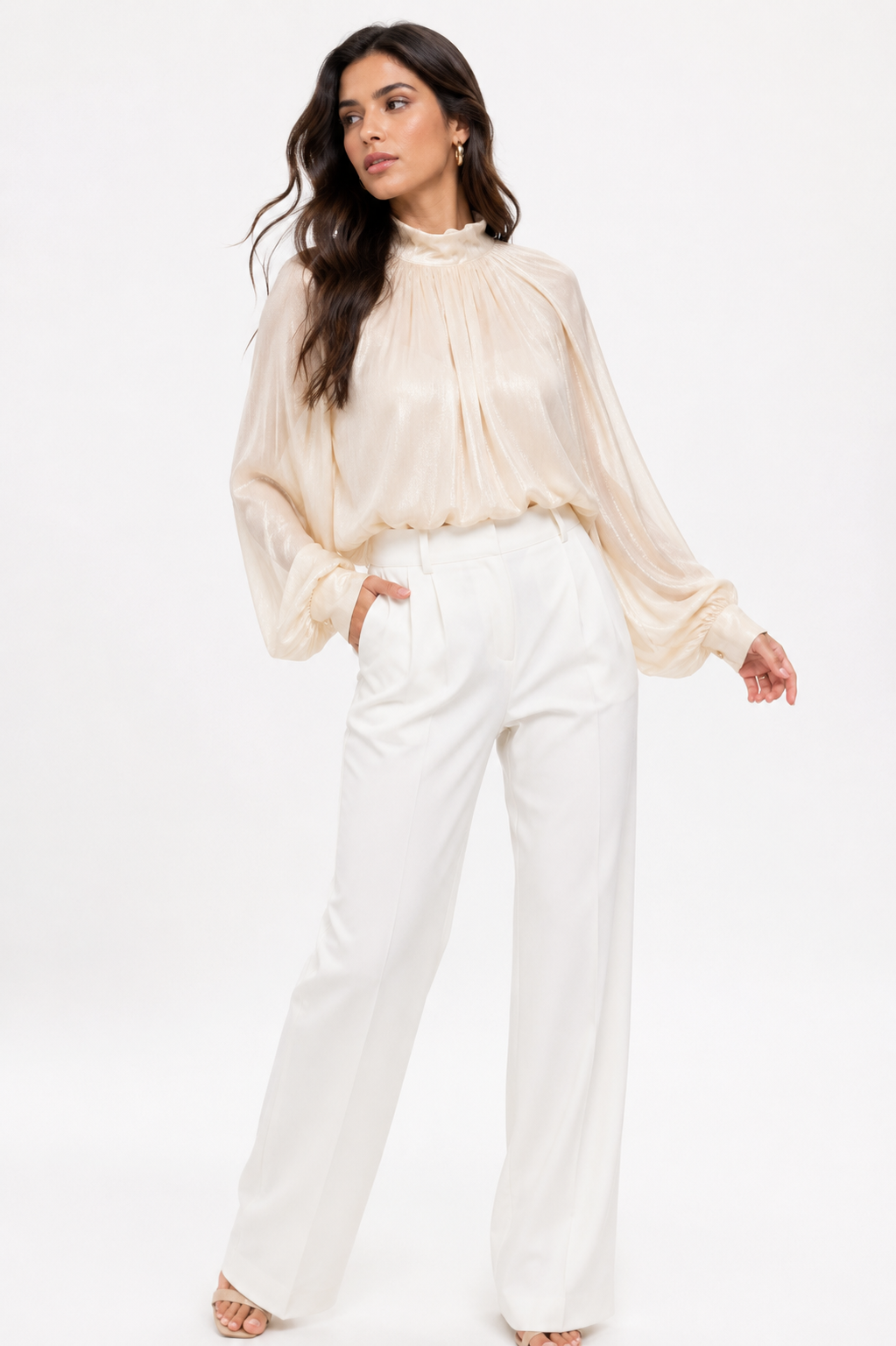 Blusa Social Chiffon Glow Premium