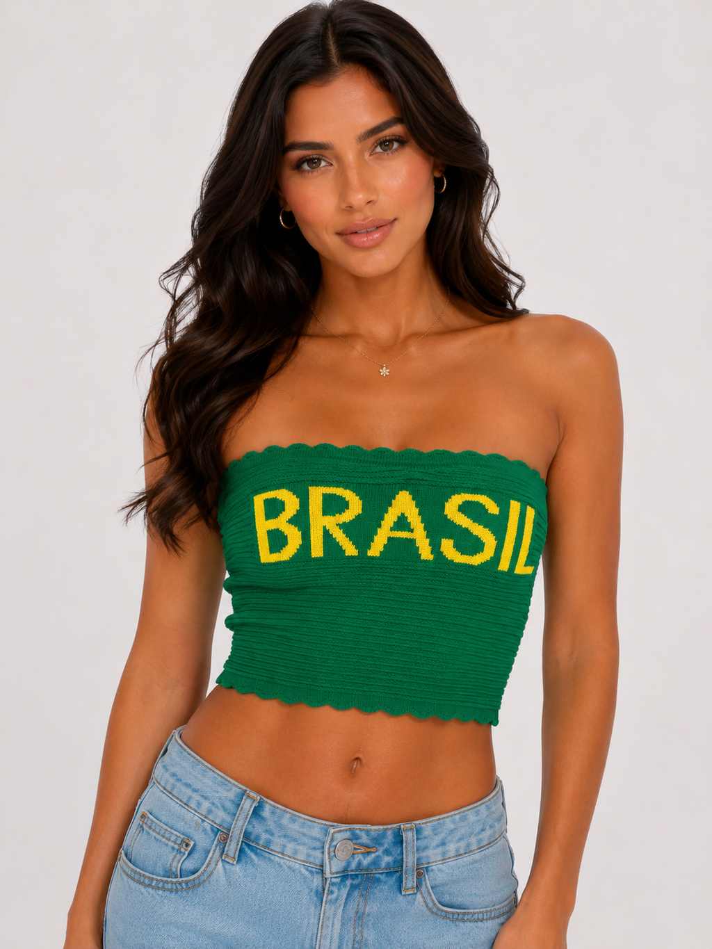 Top Faixa Brasil Glow - Verde