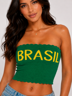 Top Faixa Brasil Glow - Verde