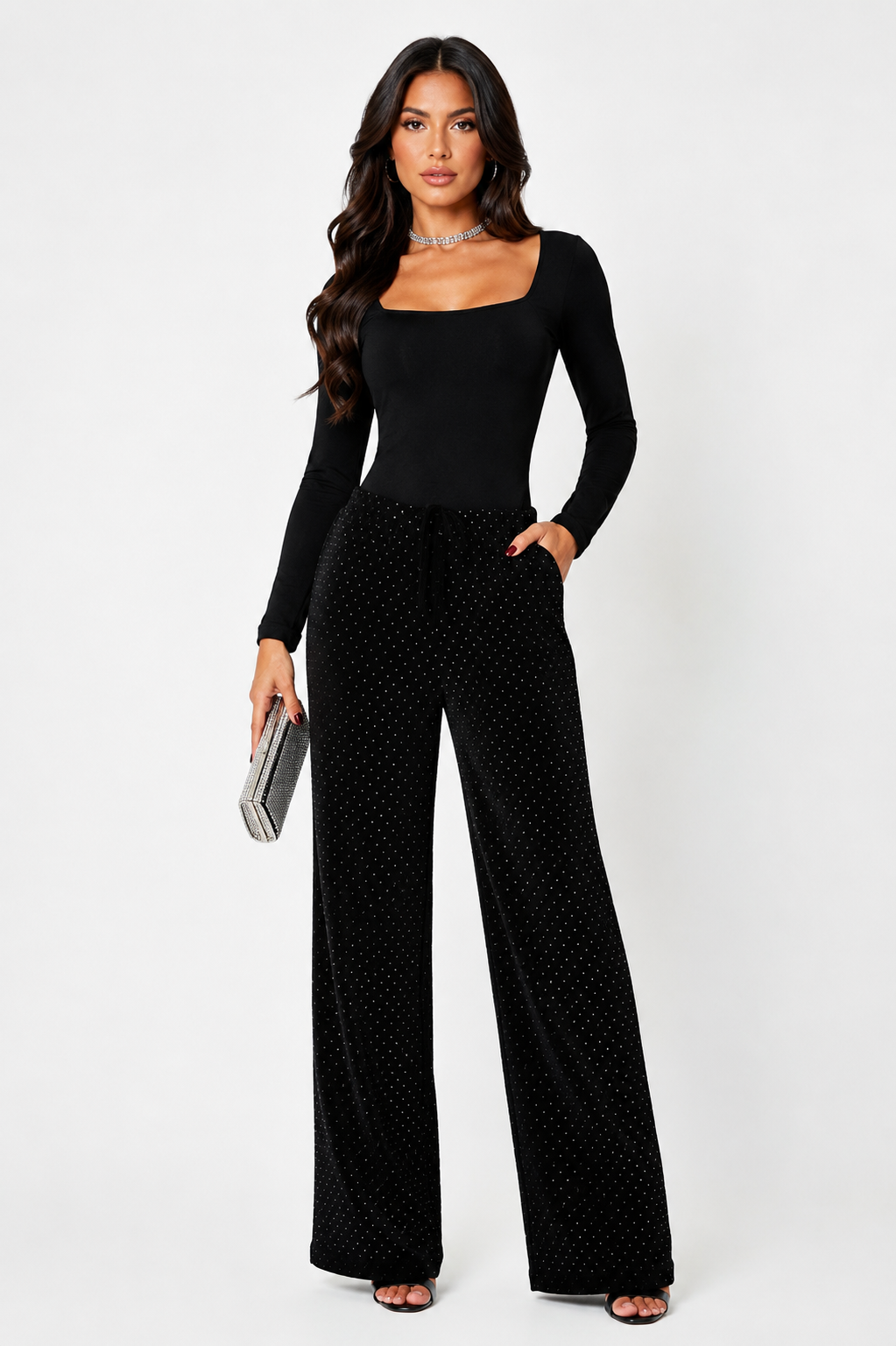Calça Crystal Glam - Preto