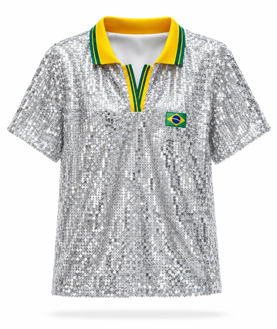 Blusa Paetê Copa Glam - Prata