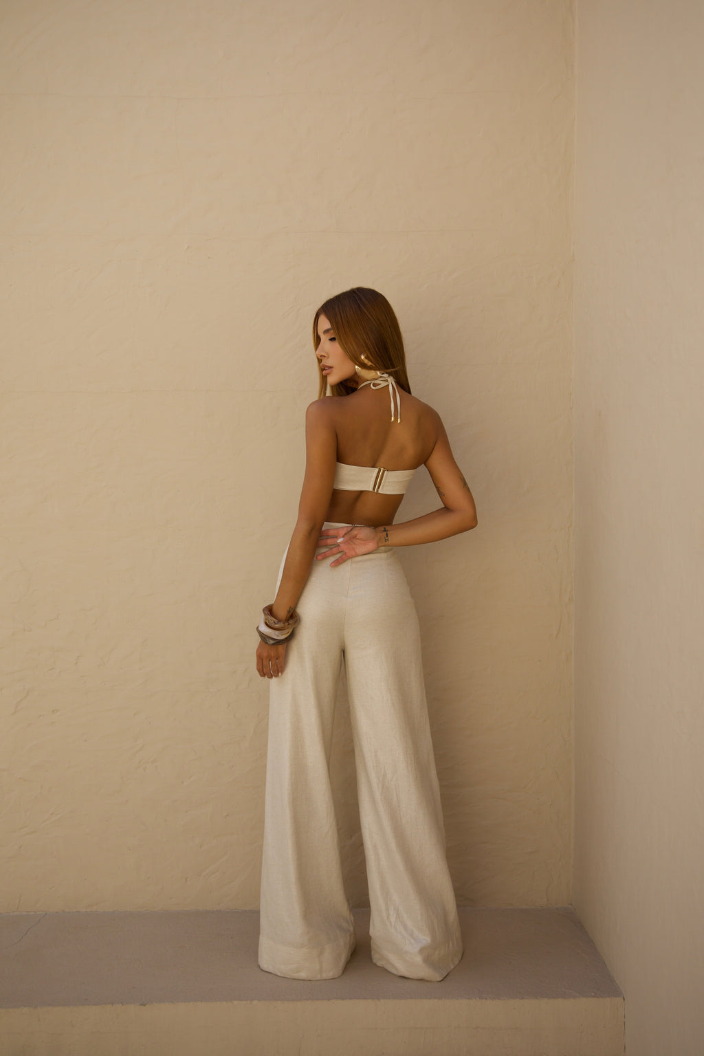 Conjunto Calça e Top Trança - Off White