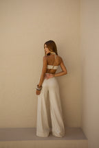 Conjunto Calça e Top Trança - Off White
