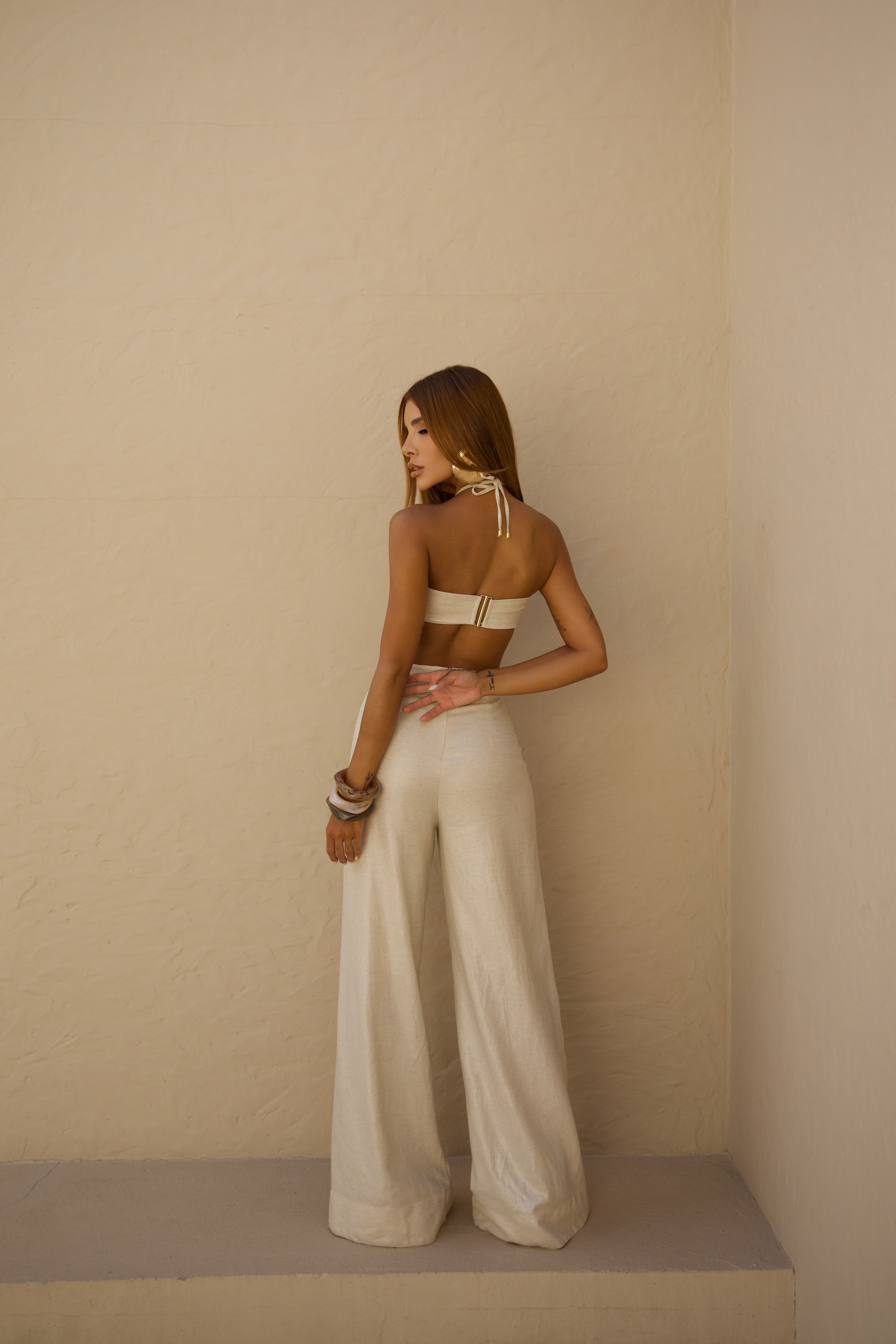 Conjunto Calça e Top Trança - Off White
