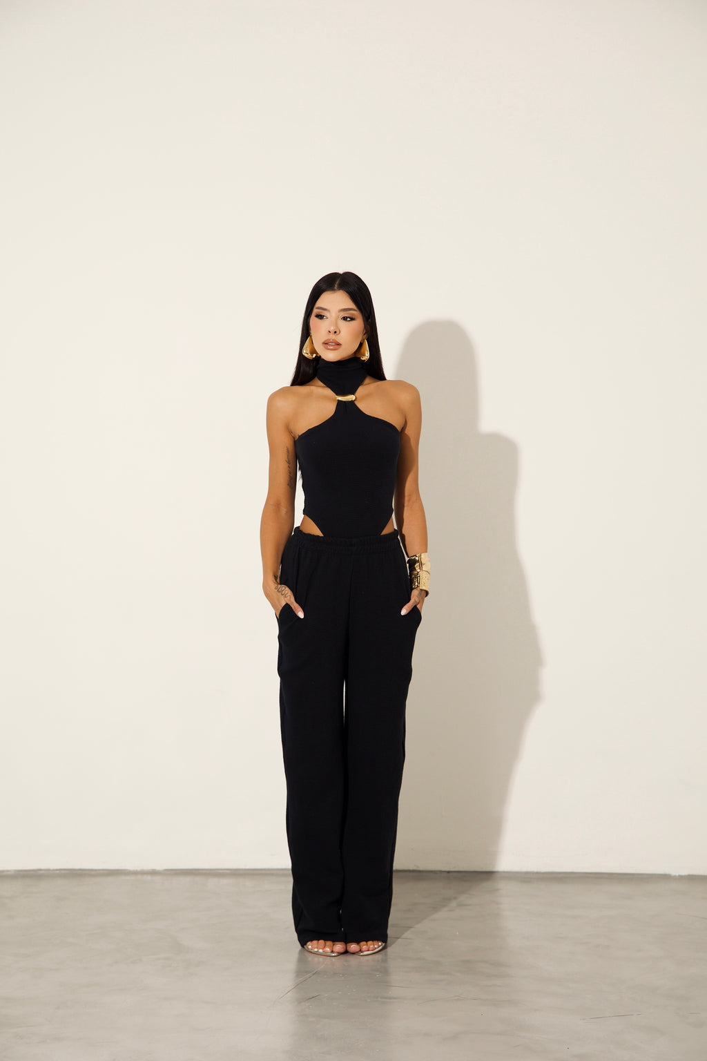 Conjunto Monaco Calça e Body - Preto