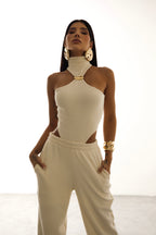 Conjunto Monaco Calça e Body - Off White