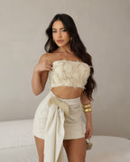 Conjunto Saia Com Fivela e Top