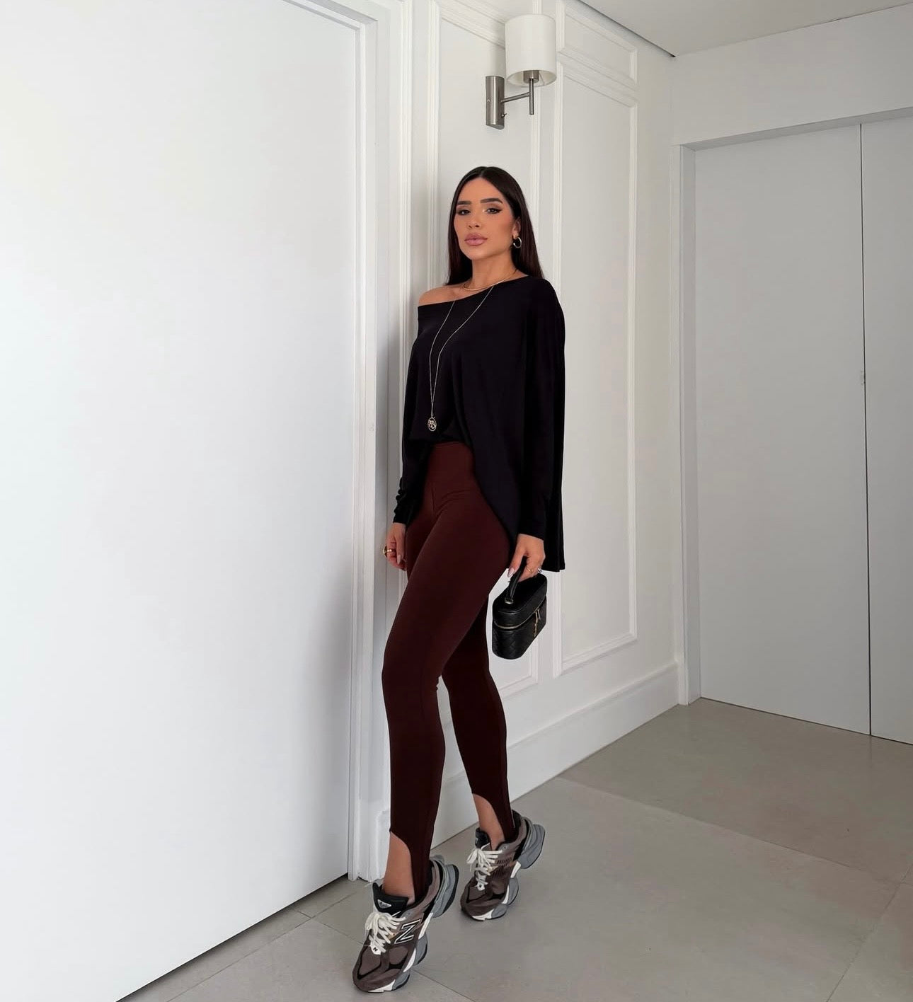 Legging Pezinho Sculpt – Premium Marrom Escuro