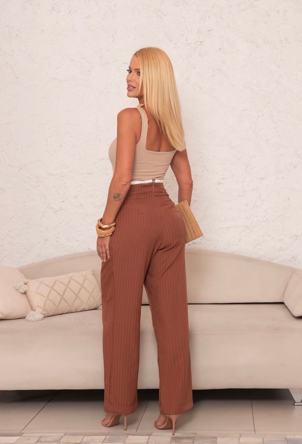 Calça Risca de Giz Elegance