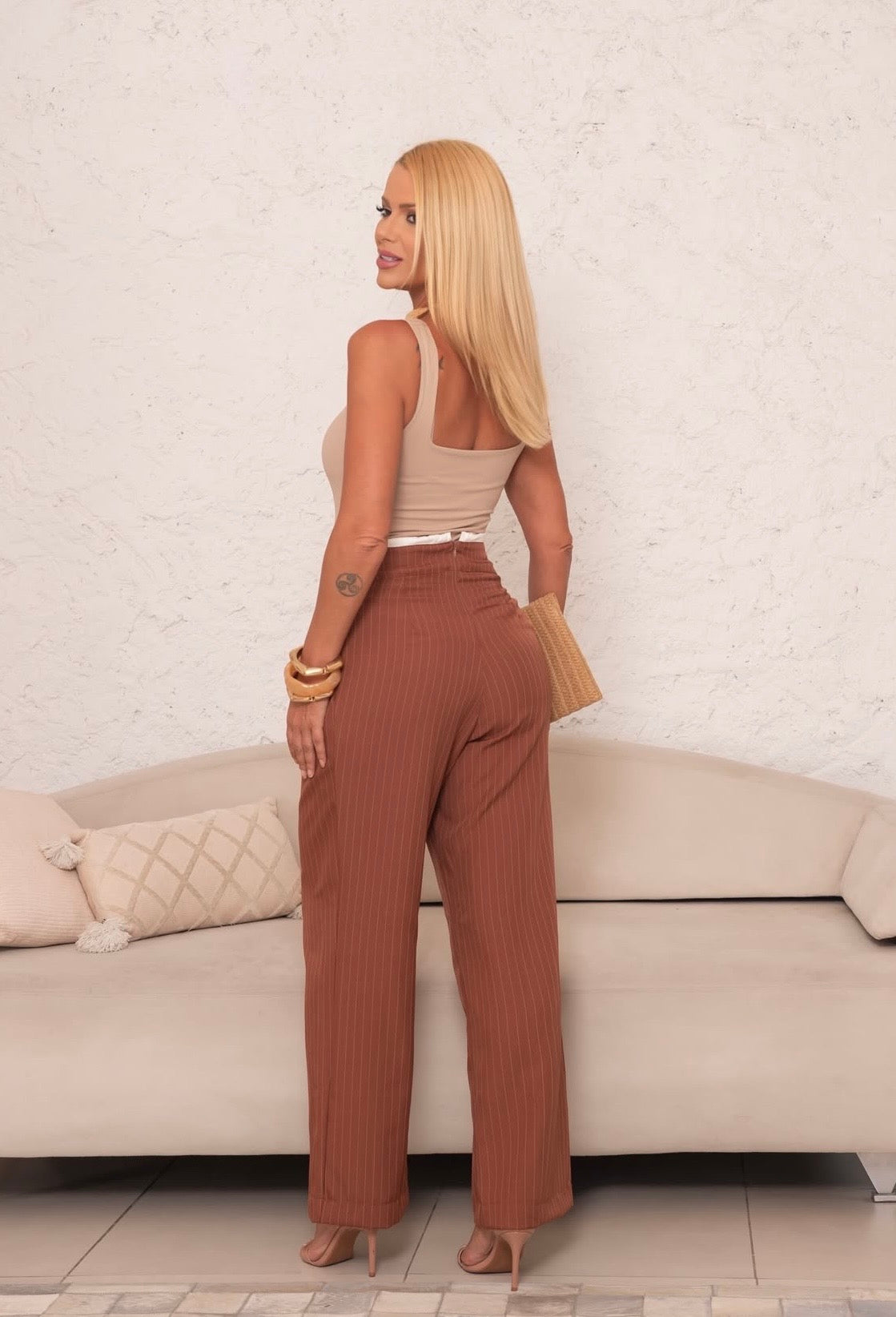 Calça Risca de Giz Elegance