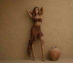 Conjunto Saia Com Babado E Top