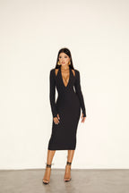 Vestido Midi Elegance - Preto