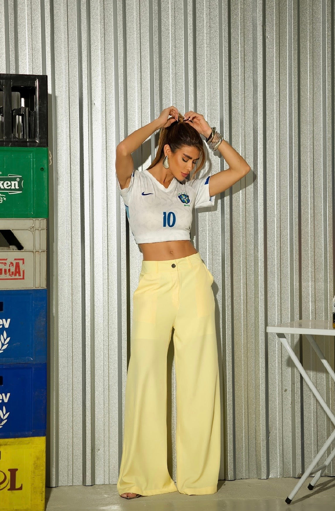 Calça Alfaiataria Summer Chic - Amarelo
