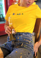 Calça Wide Leg Charms do Brasil