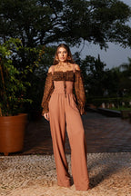 Conjunto Rustic Chic - Marrom com preto