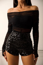 Short Black Glam - Preto