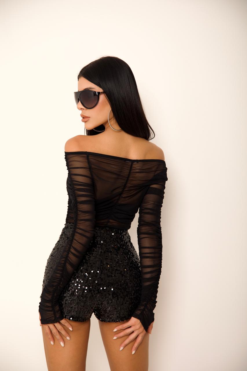 Short Black Glam - Preto