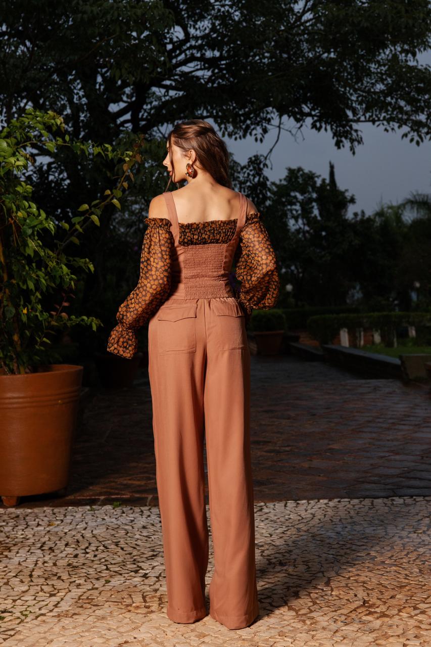 Conjunto Rustic Chic - Marrom com preto