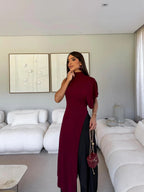 Blusa Tunic - Bordô