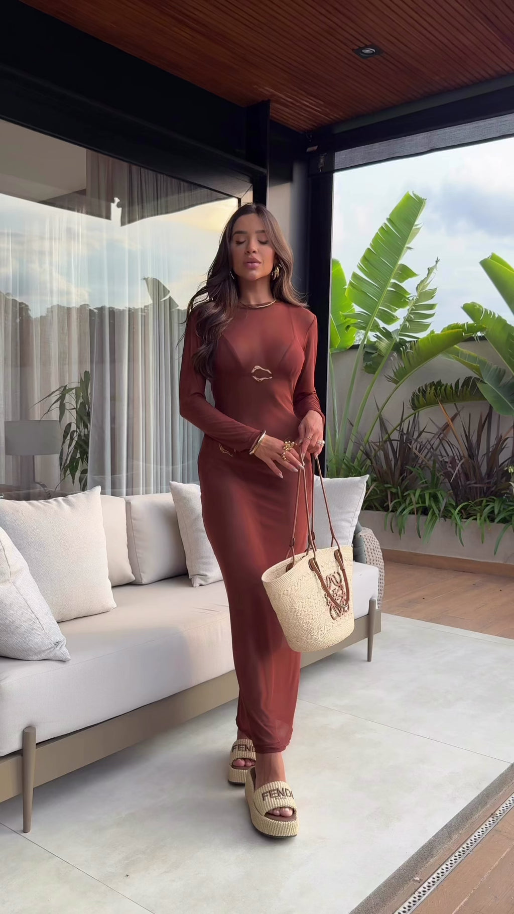 Conjunto Marbella - Chocolate