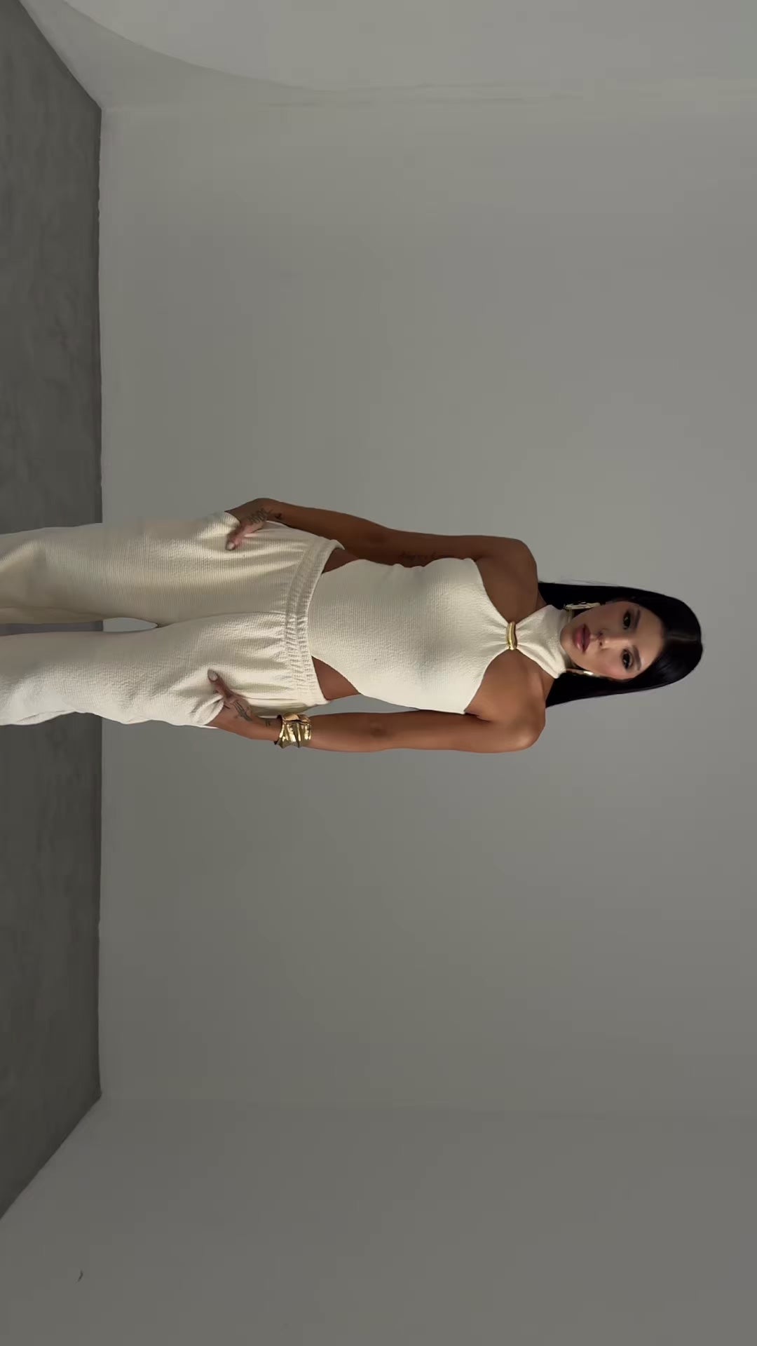 Conjunto Monaco Calça e Body - Off White