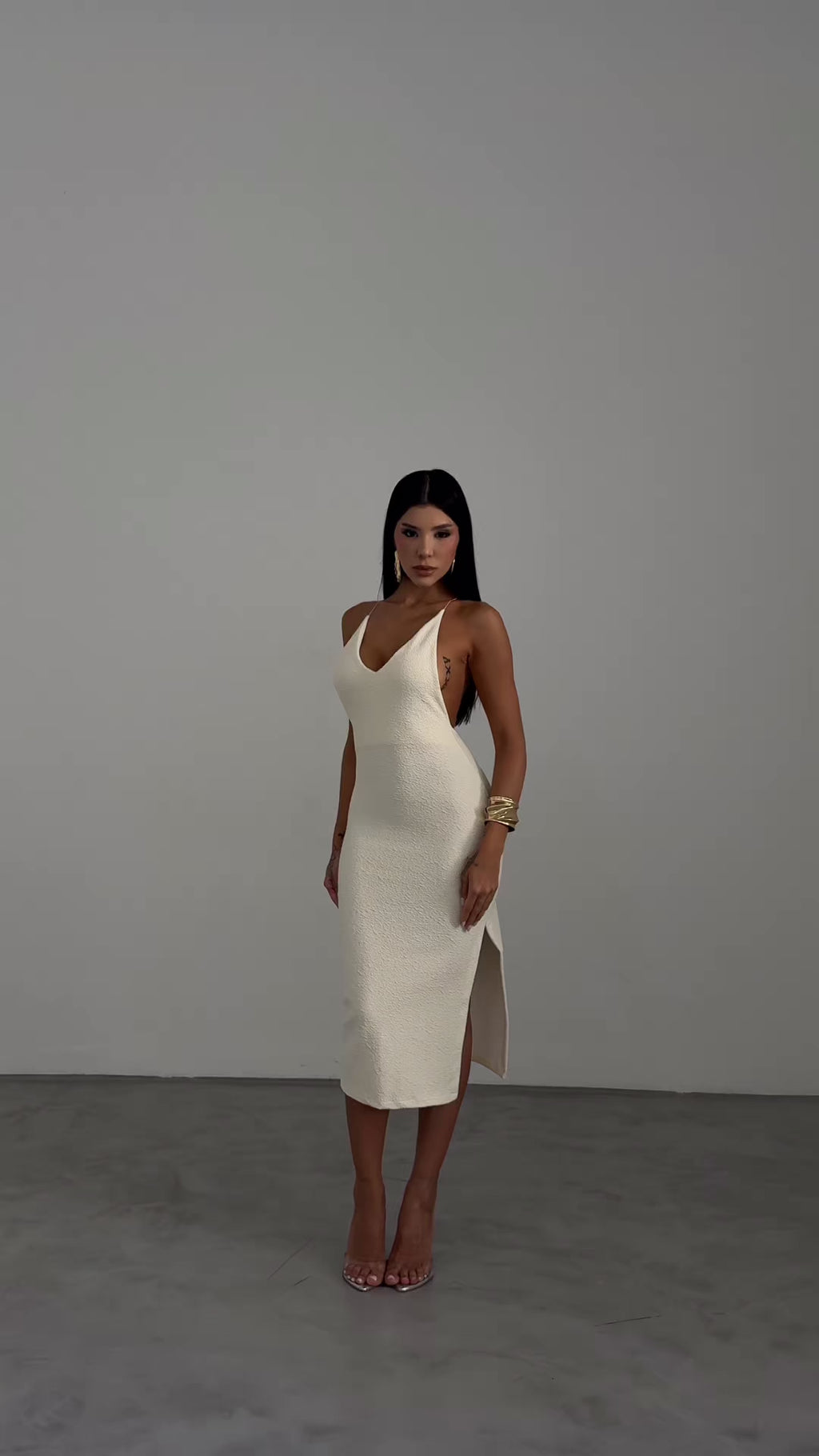 Vestido Midi Celine - Off White