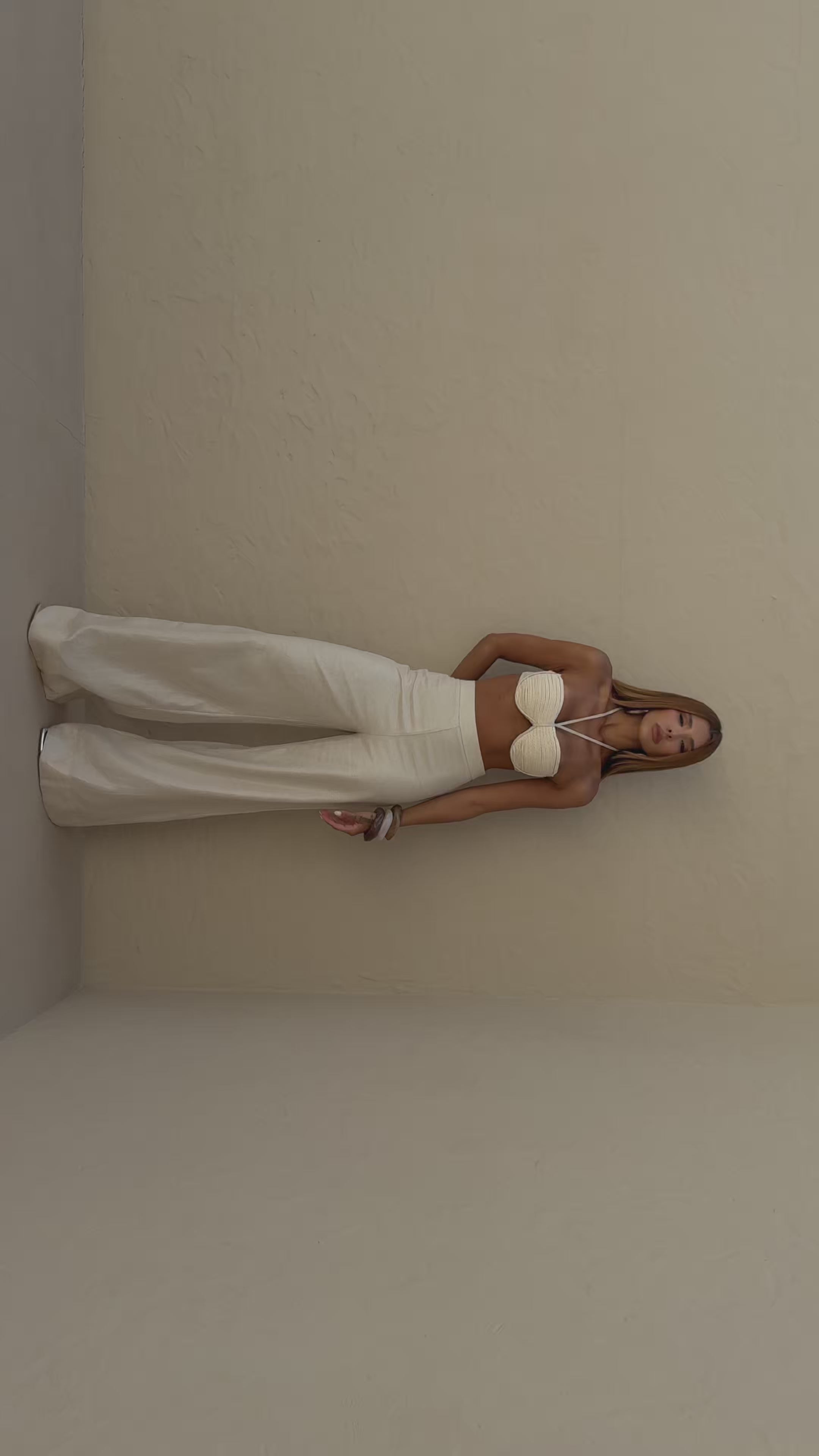 Conjunto Calça e Top Trança - Off White